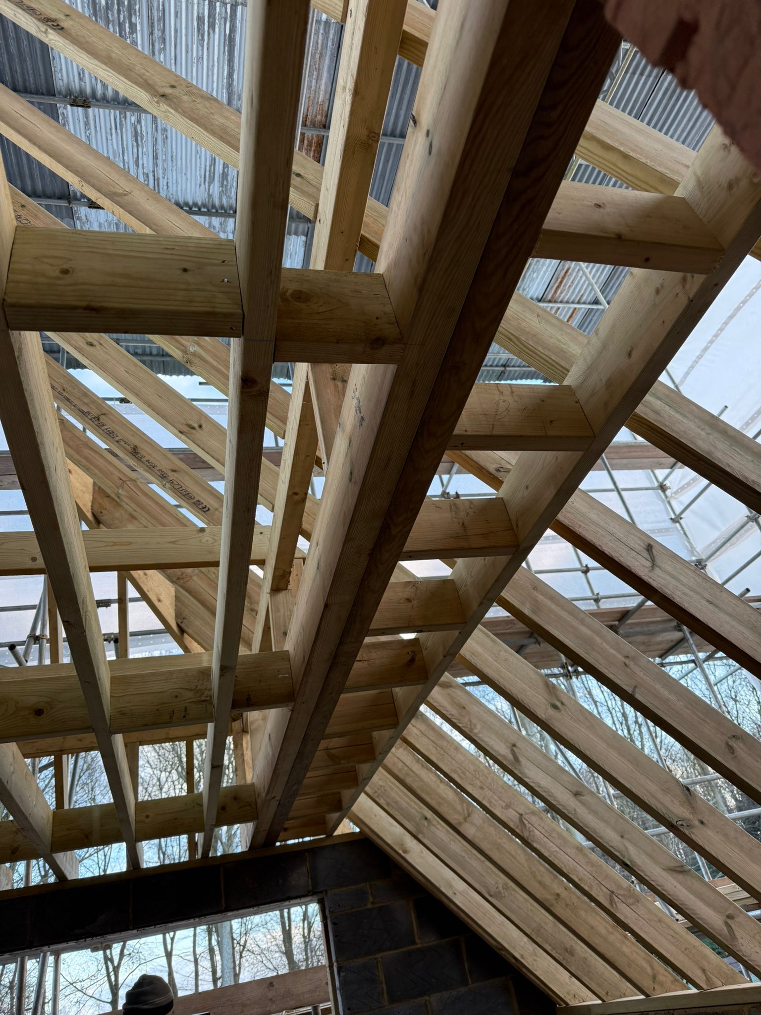 Timber rafter construction detail